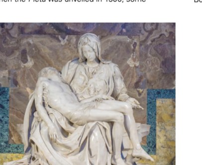 Michelangelo Pietà figure group detail