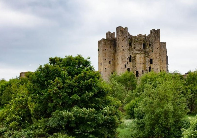 Trim Castle keep and defensive wall detail