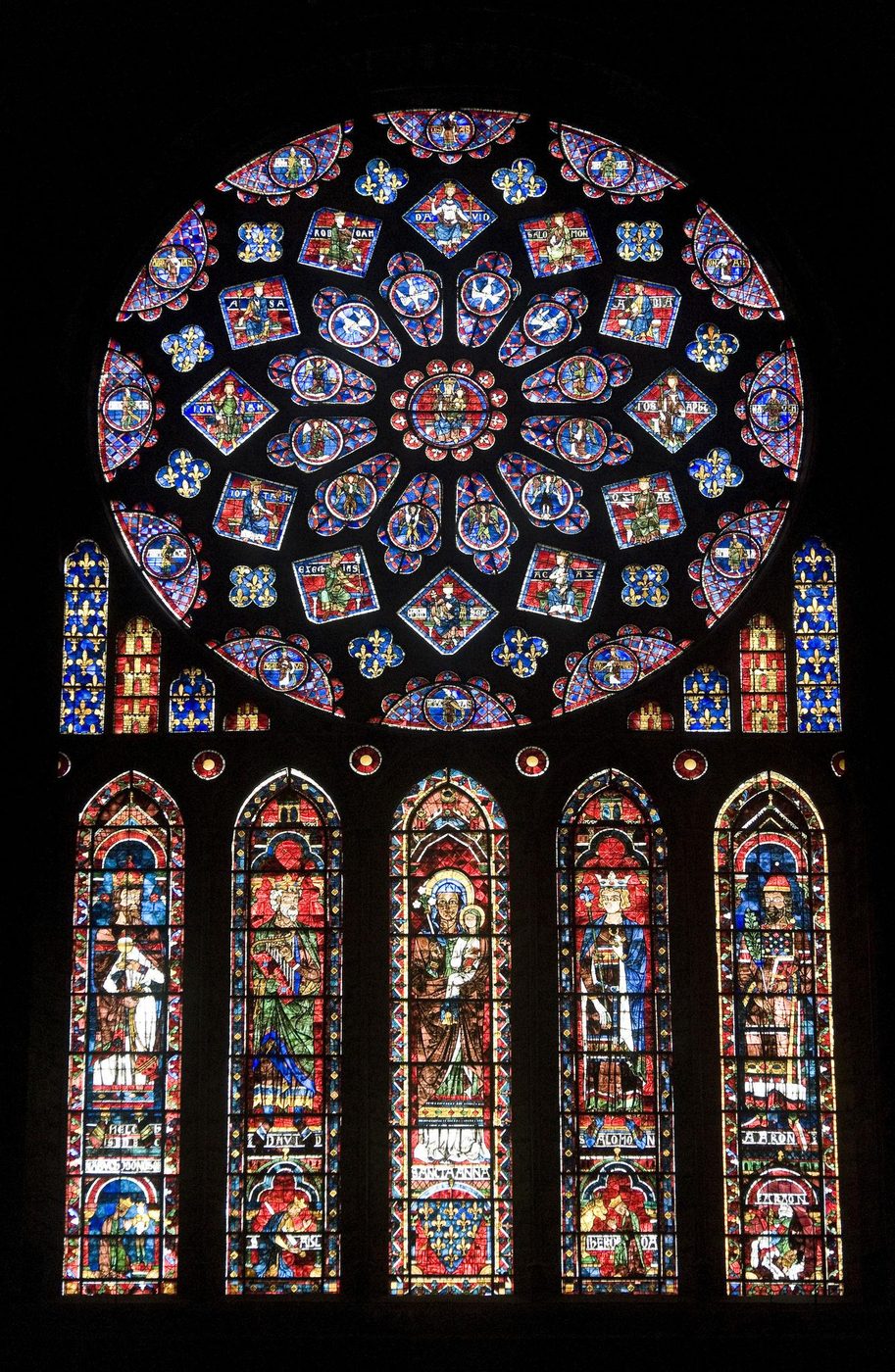 Chartres Cathedral stained glass detail