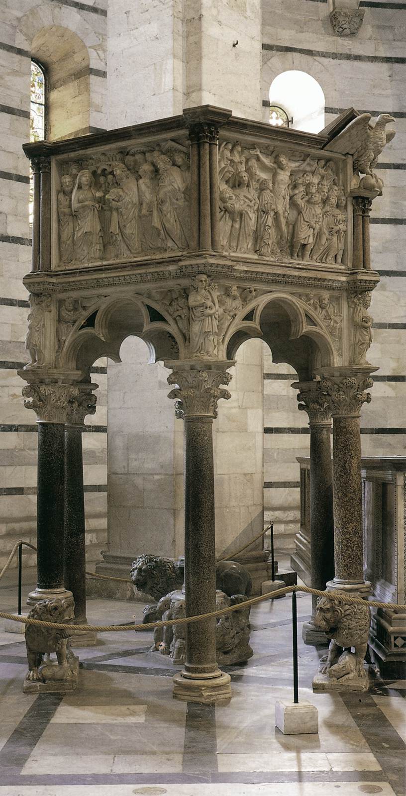 Nicola Pisano — Pisa Baptistery Pulpit